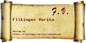 Flikinger Verita névjegykártya